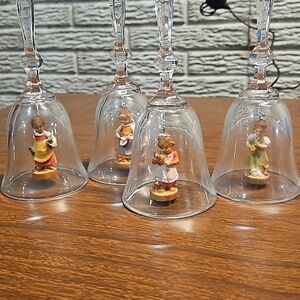 Dolfi - Italian Wooden Figure Crystal Bells